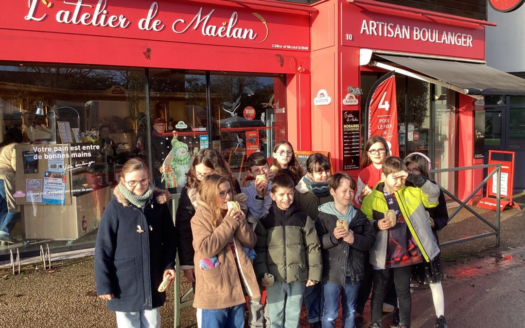 Visite des Éco’liés engagés à la boulangerie L’Atelier de Maëlan
