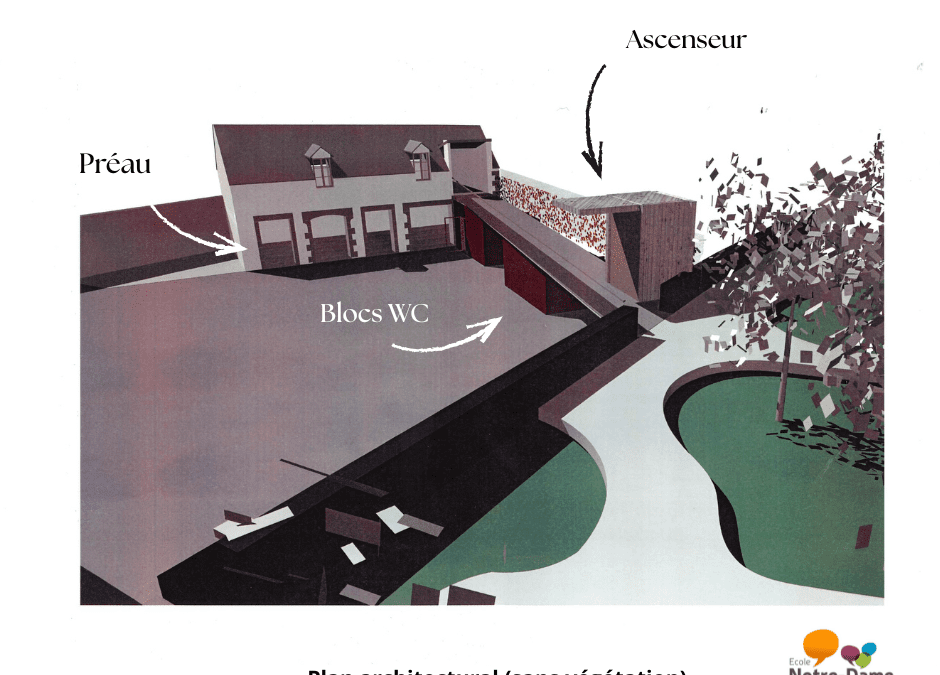 Les travaux de la cour des CP sont lancés !